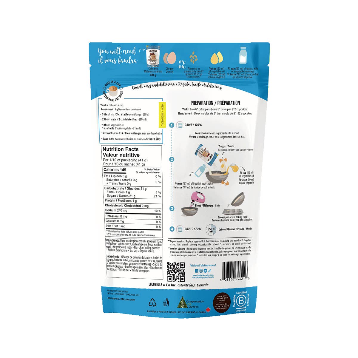 Mélange à Gâteau Vanille Sans Gluten Lulubelle - Image 3